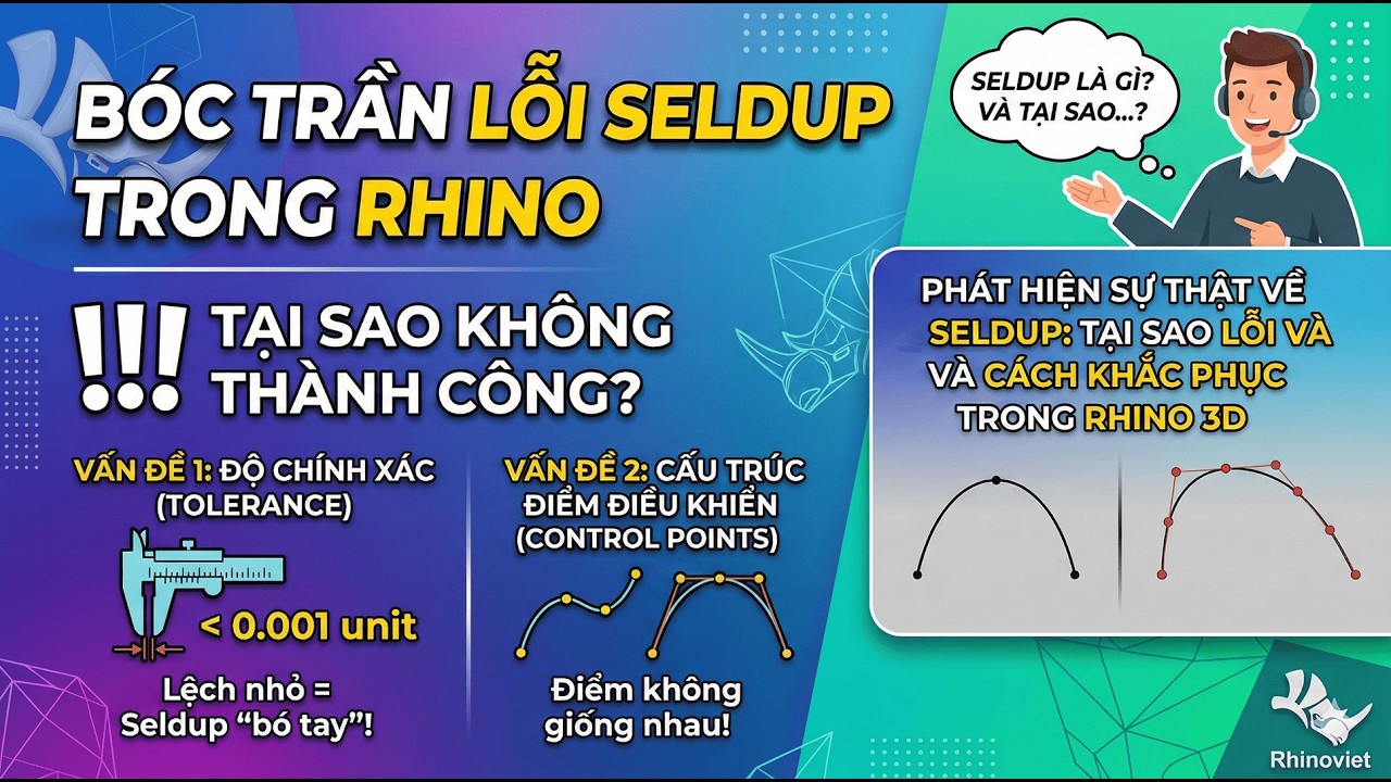 Seldup thất bại? Những vấn đề về Curve mà người dùng Rhinoceros 3d cần biết!