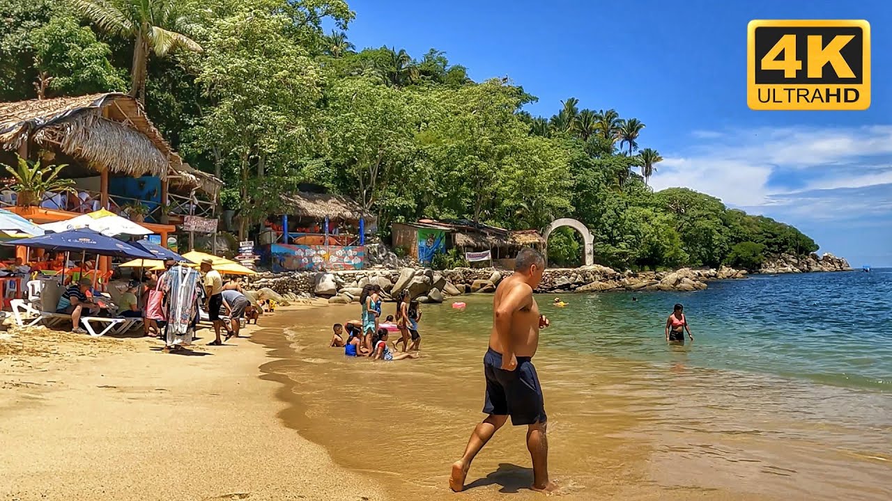 Puerto Vallarta, MEXICO 🇲🇽 - MISMALOYA BEACH - 4K - Walking Tour