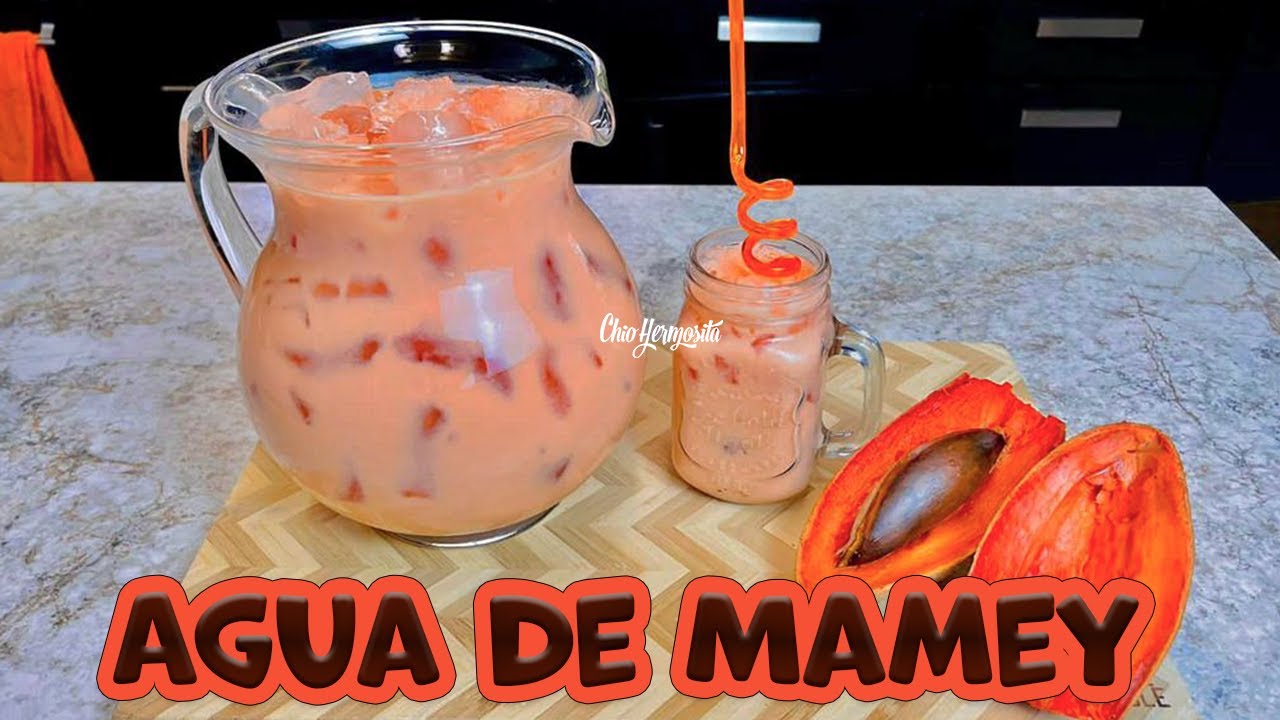 Agua de Mamey 🧡Conocida como Zapote Cremosa y Refrescante  🧊la tienes que probar😋