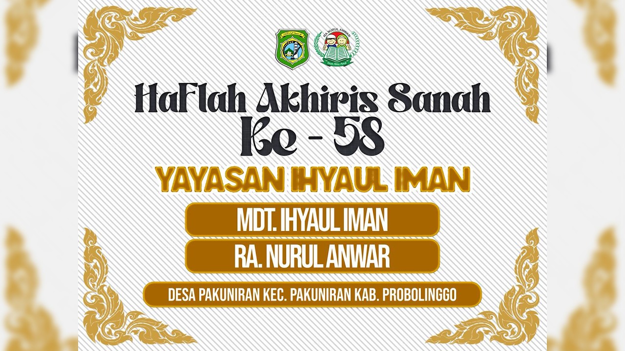 LIVE HAFLAH AKHIRIS SANAH MADIN IHYAUL IMAN