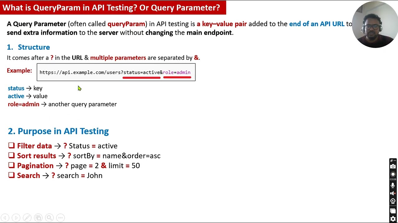 What is QueryParam in API or Query Parameters in API? Asked by TCS in Final Round of Interview.