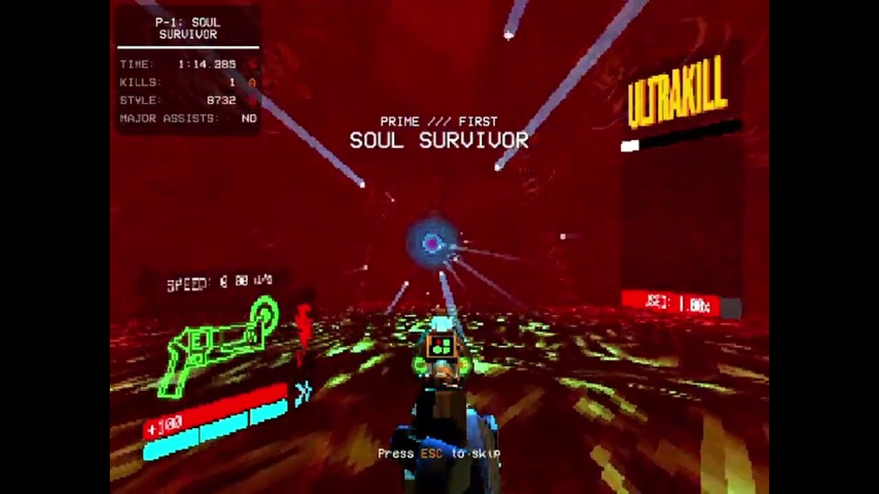 Ultrakill P-1 P-rank (Brutal), mas em 240p e eu tenho lag