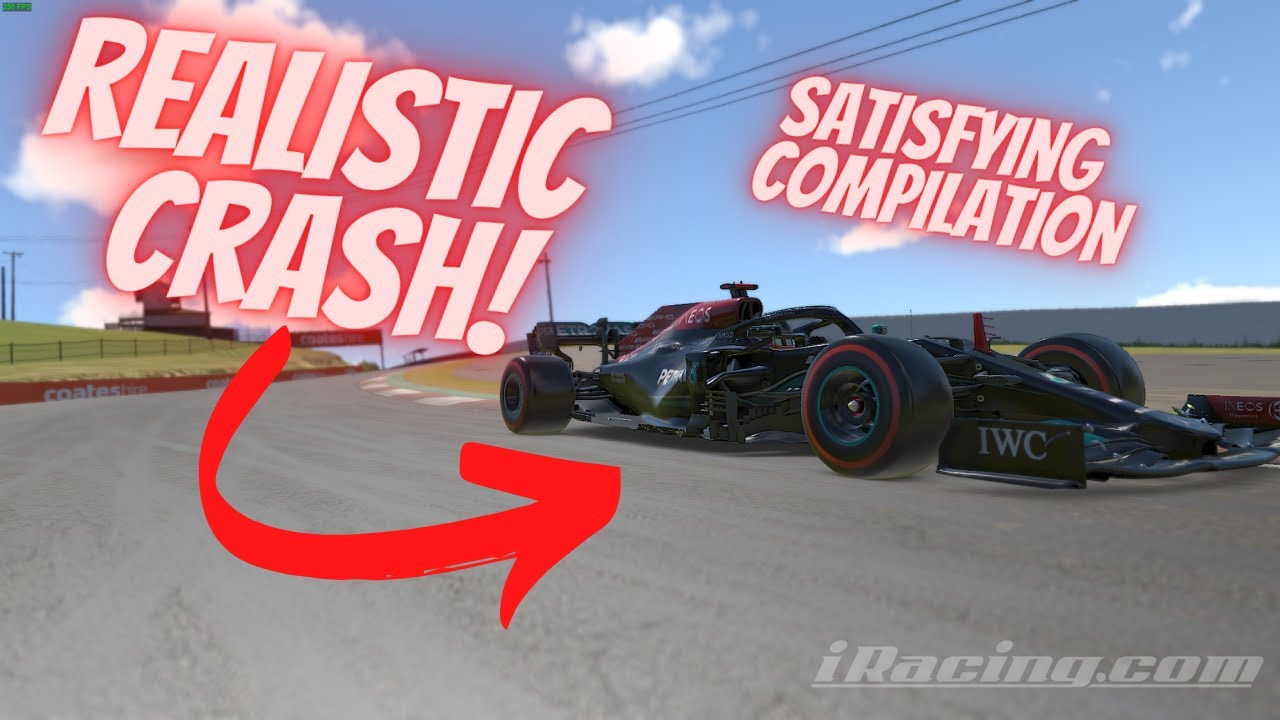 Realistic Mercedes W12 F1 Big Crash Compilation Satisfying IRacing!