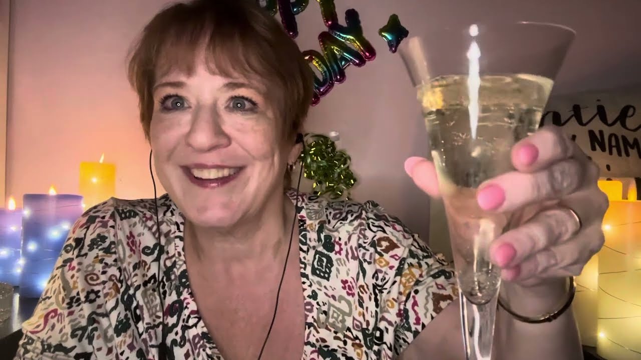 Asmr - YOUR birthday celebration from auntie Angel!!! Tapping triggers.