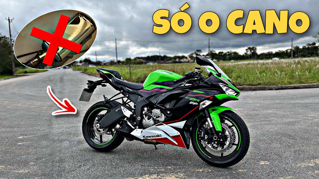 DEIXEI MINHA ZX6R SÓ O CANO 😈
