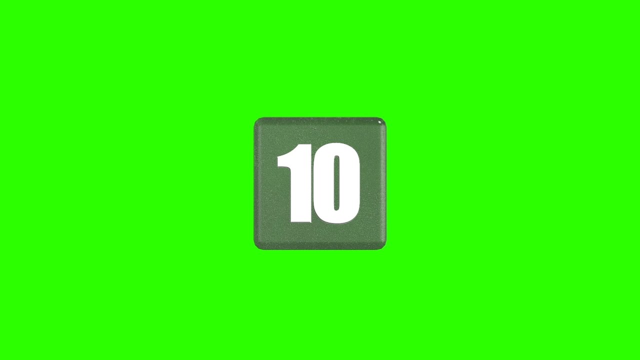 Animated Numbers #5 / Green Screen - Chroma Key
