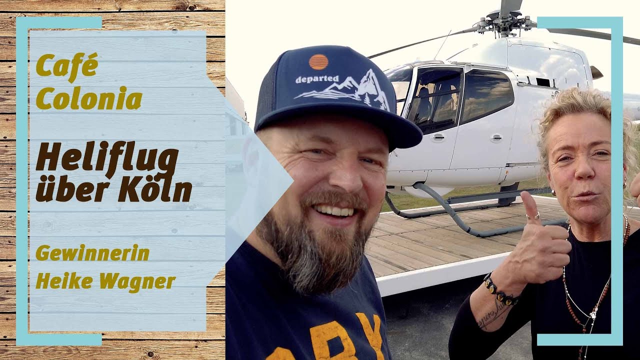 Heli Rundflug Köln & Co. | Gewinnspiel Gewinnerin Heike hebt bei bestem Wetter ab...