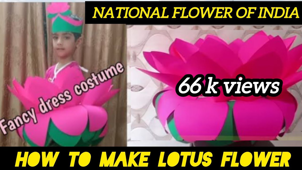 HOW To MAKE LOTUS FLOWER|NATIONAL FLOWER OF INDIA|