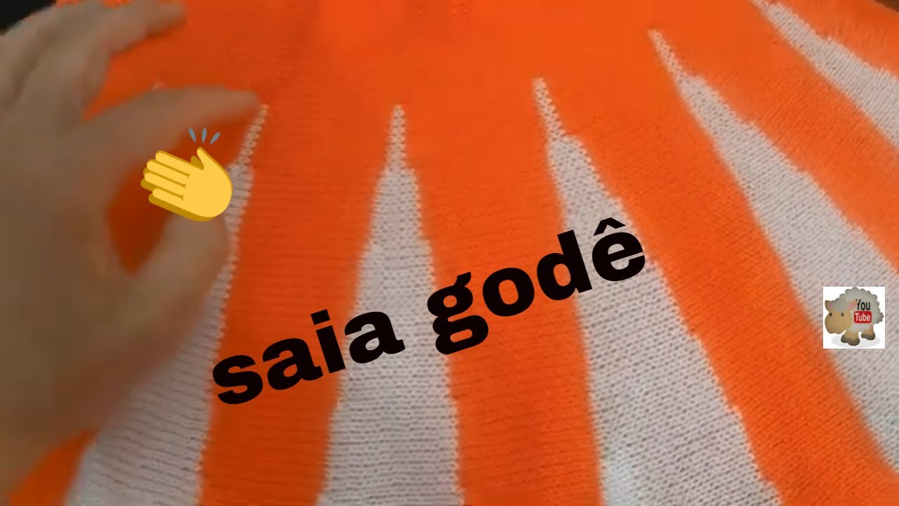saia godê feita em máquina de trico