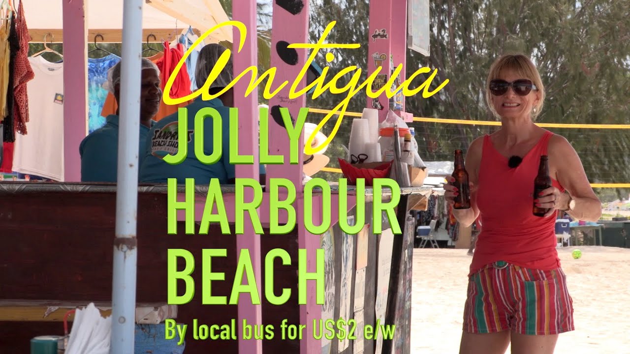 Antigua, Jolly Harbour Beach - By public bus for 2 dollars