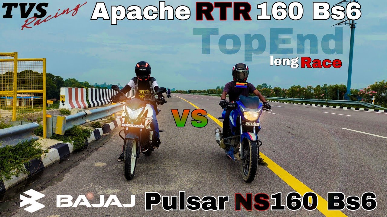 Tvs apache RTR 160 vs Bajaj pulsar Ns160 drag race | ns160 vs apache 160 | Kabir Motovlogs