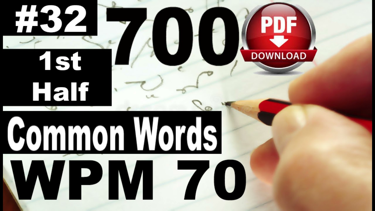 700 Common Words I Exercise No.32 1st Half I I Speed 70 I Pitman Shorthand | #farooqstenographer