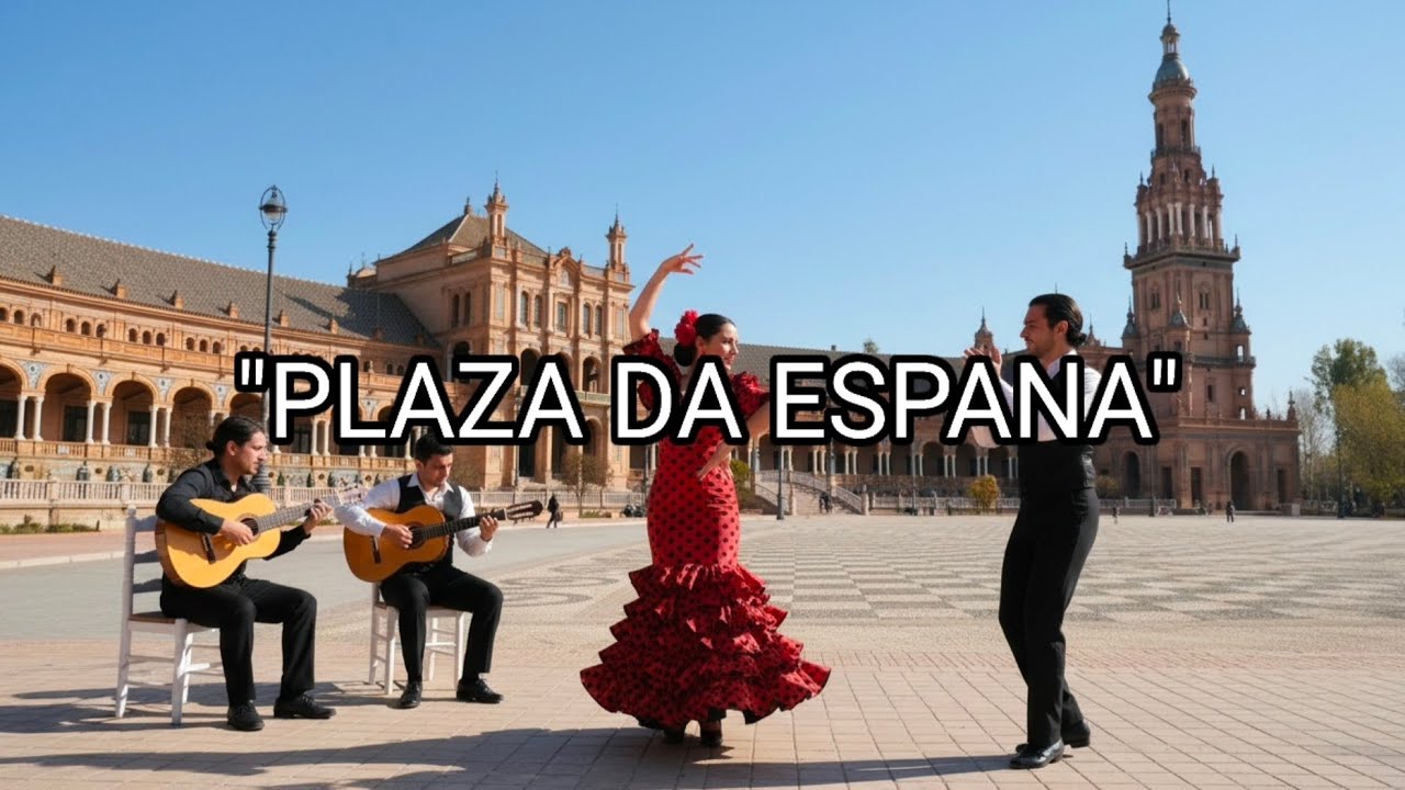 Flamenco Sevillano 🇪🇸 | Guitarra Española, Acordeón y Violín | Plaza de España