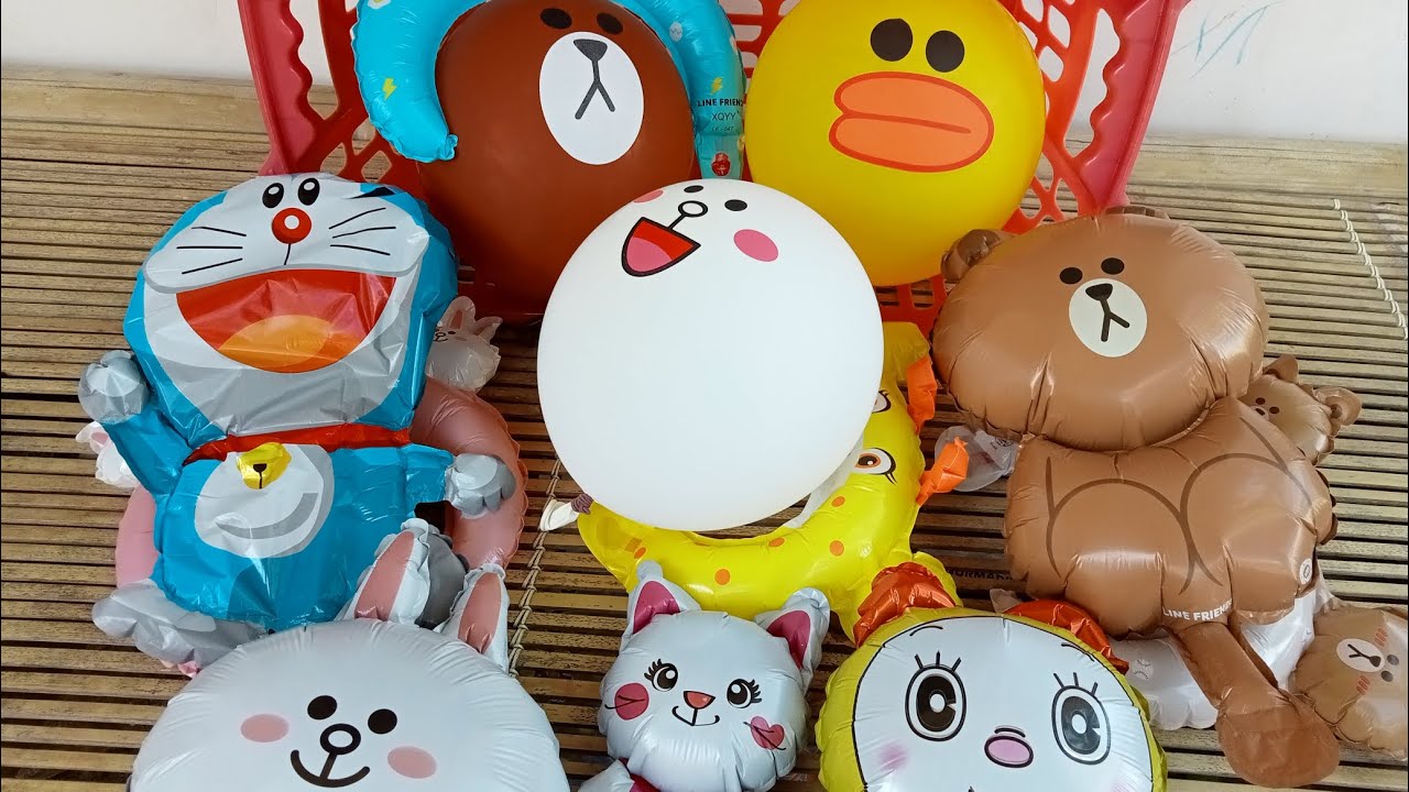 Mencari balon karakter lucu dan imut sampai Doraemon pecah