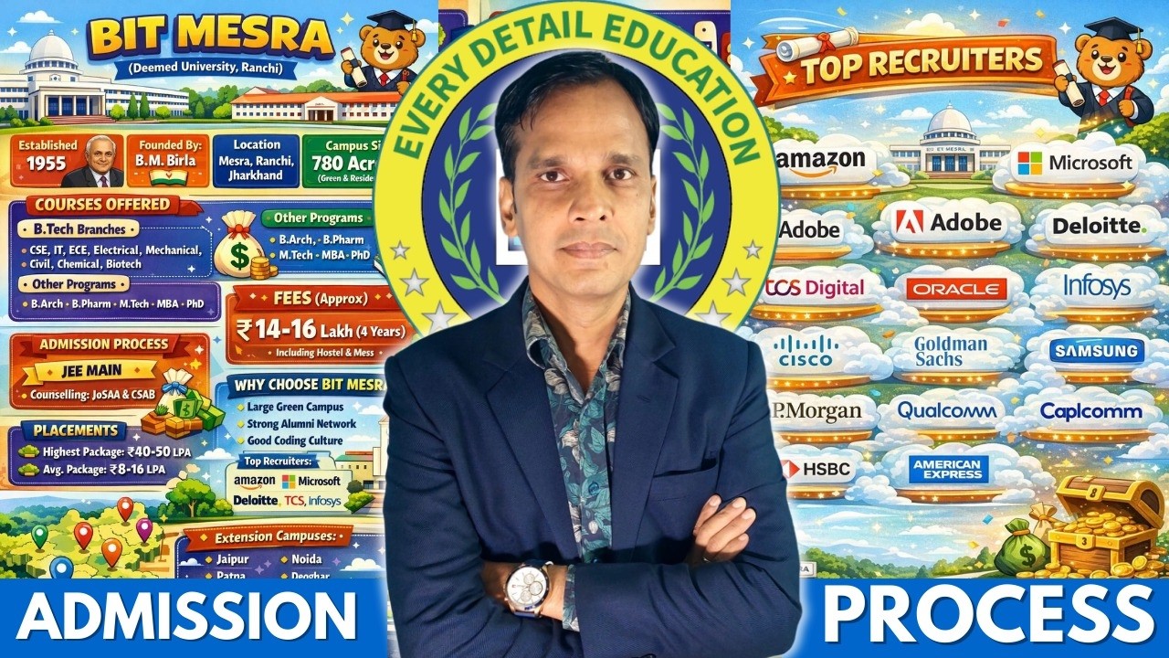 BIT Mesra Ranchi &ndash; Complete Guide 2026 ✅ | Admission, Placements, Campus & Cutoffs😱