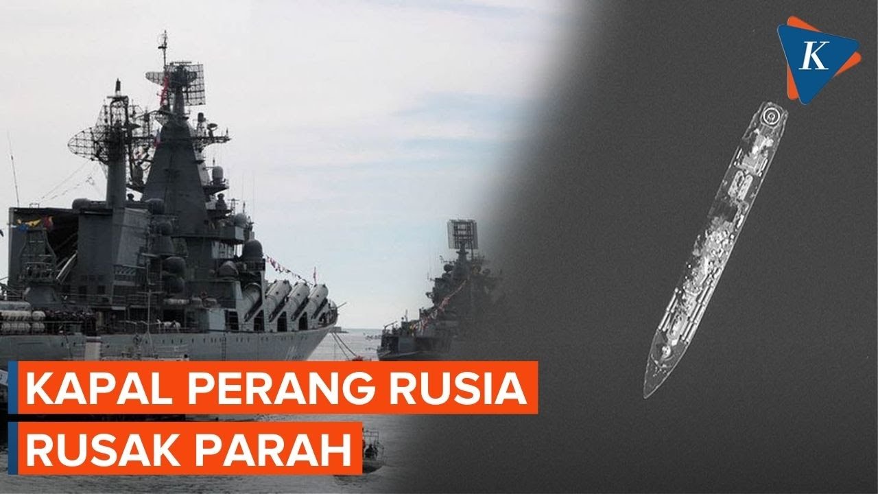 Kapal Perang Rusia Rusak Parah di Laut Hitam