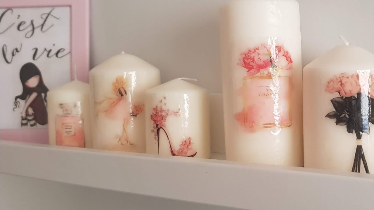مشروع مربح/ طريقة بسيطة لتزيين الشموع بشكل احترافي وسهل DIY ideas crafts