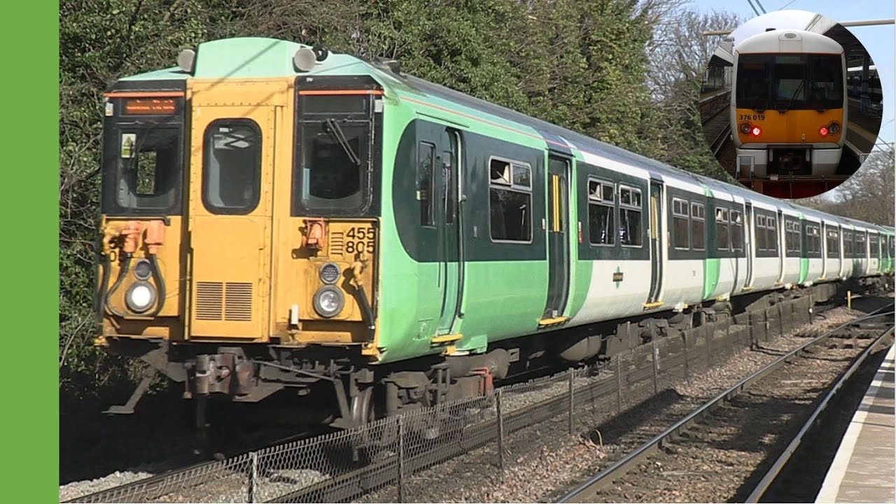 Class 455 passes Beckenham Road