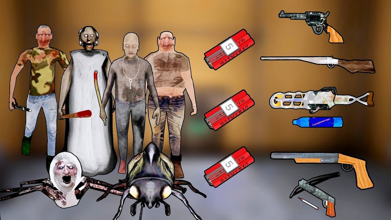 The Twins Remake Family With Granny Remake Family Vs All New Weapons - Granny New Mod