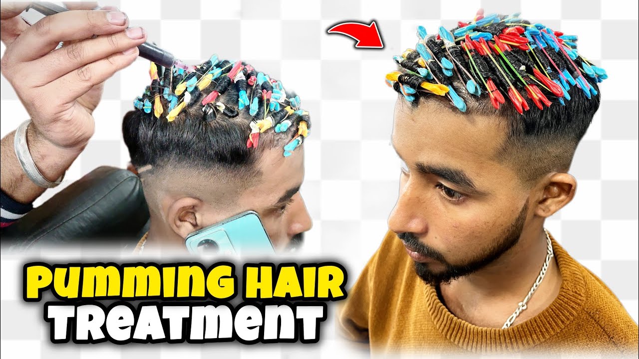 Parmanent Curly Hair Treatment 💥 | How To  Perming Hair Men | Pumping Hair Kaise karre Step By Step