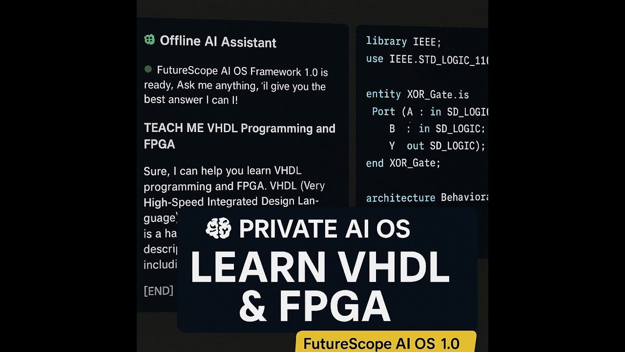 Learn VHDL & FPGA Design with Your Own Offline AI | FutureScope AI OS Framework 1.0 Demo