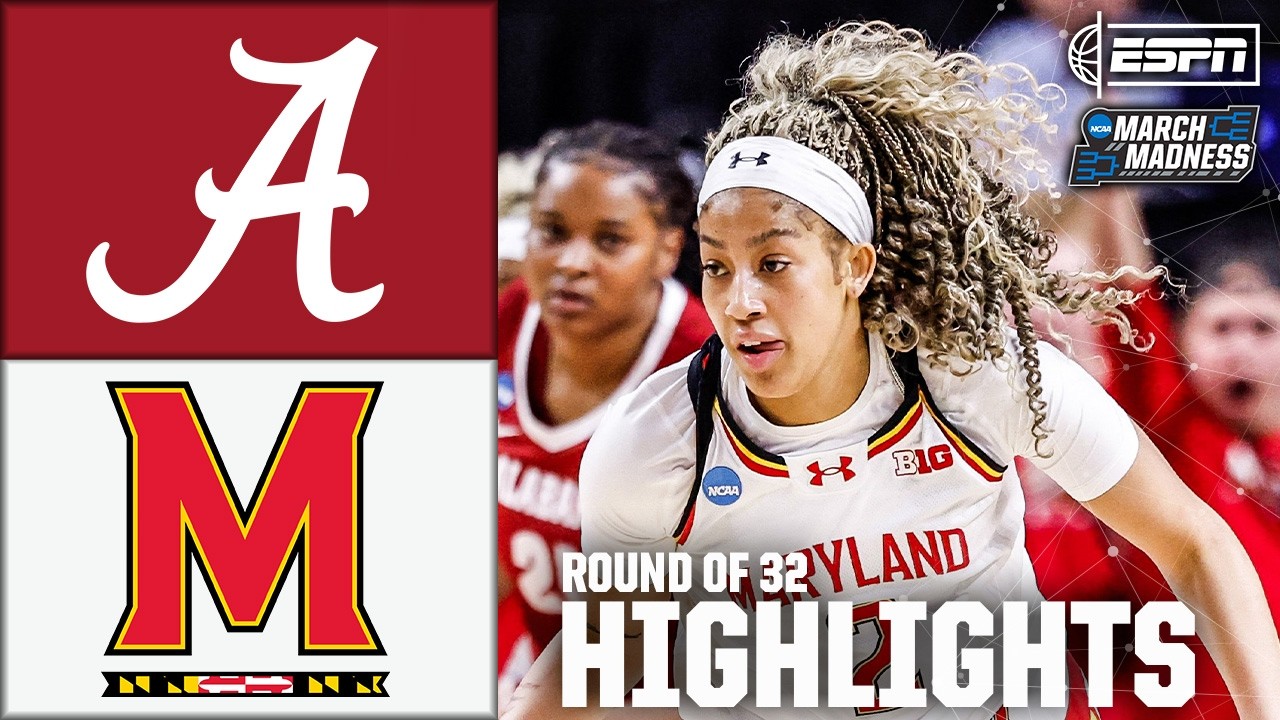 Round of 32: Alabama vs. Maryland | Women's NCAA Tournament | Full Game Highlights
