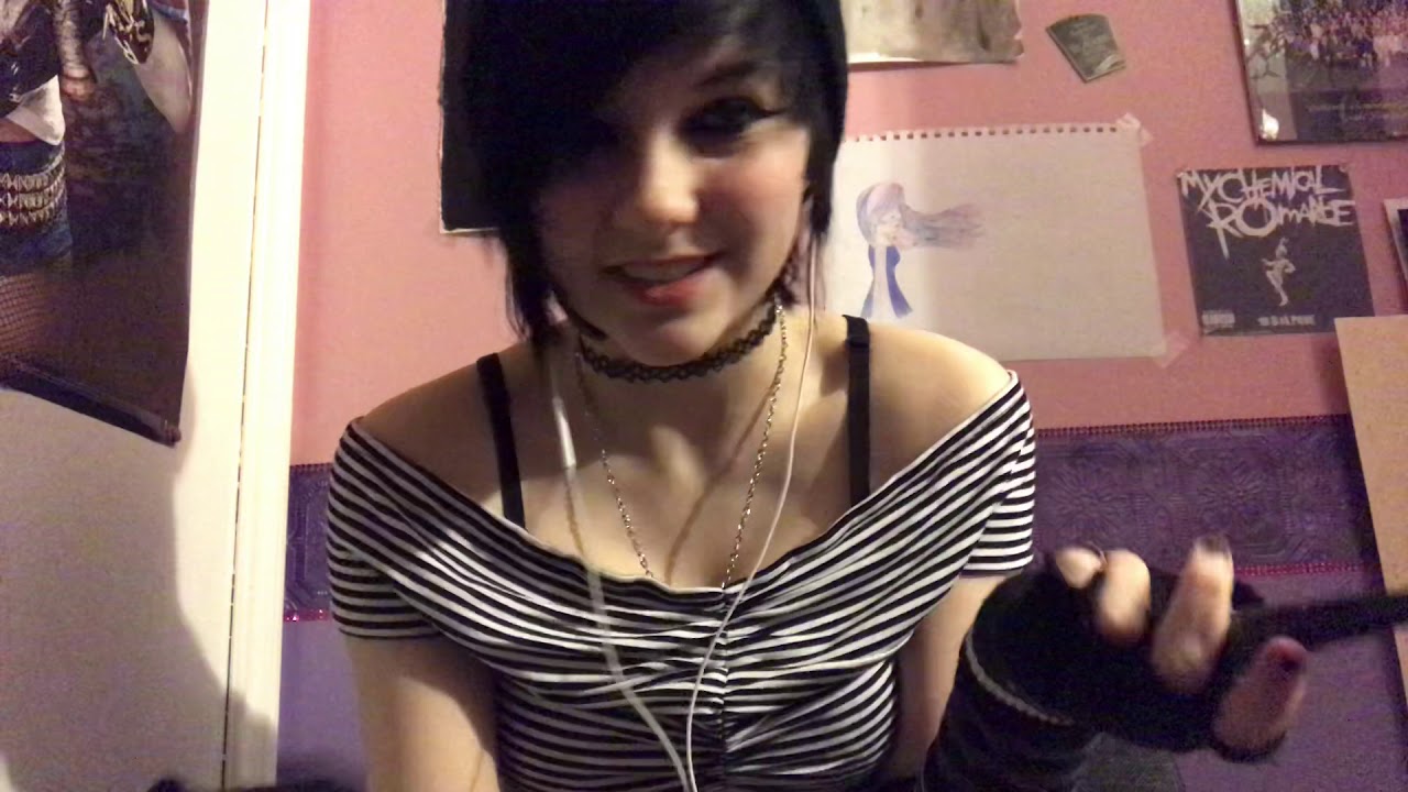 Emo Girl does your makeup and hair ASMR (first video)