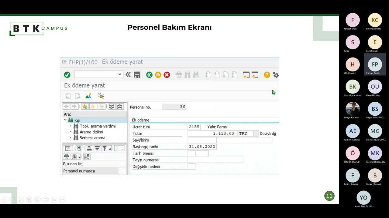 SAP HR Webinarı (22/08/2022)