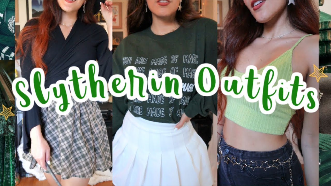 Slytherin Inspired Outfits // Hogwarts Lookbook