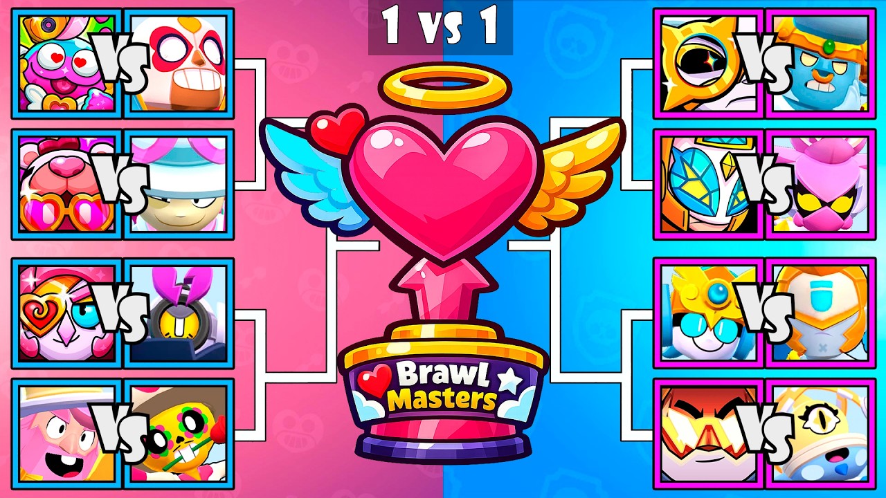BRAWLENTINE vs ANGELS | Who Is The Best Brawler | Brawl Stars Tournament | New Skins
