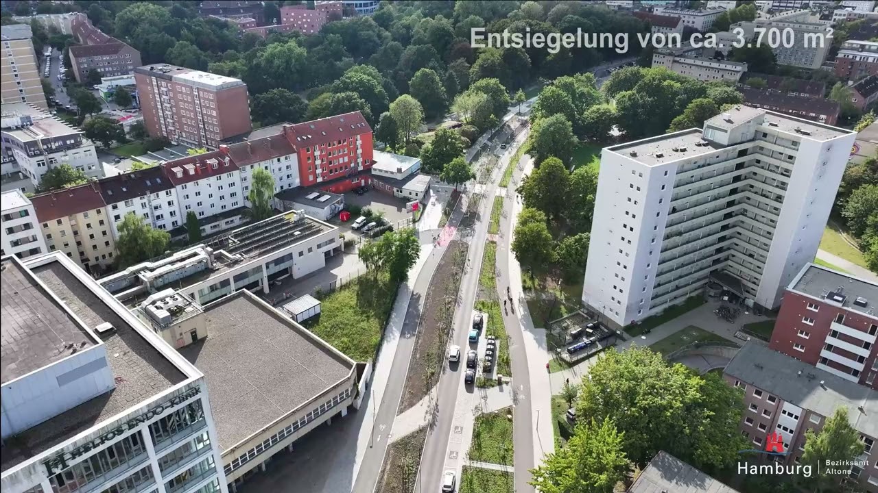 Asphaltw&uuml;ste ad&eacute;! Umbau der Louise-Schroeder-Stra&szlig;e in Hamburg-Altona abgeschlossen