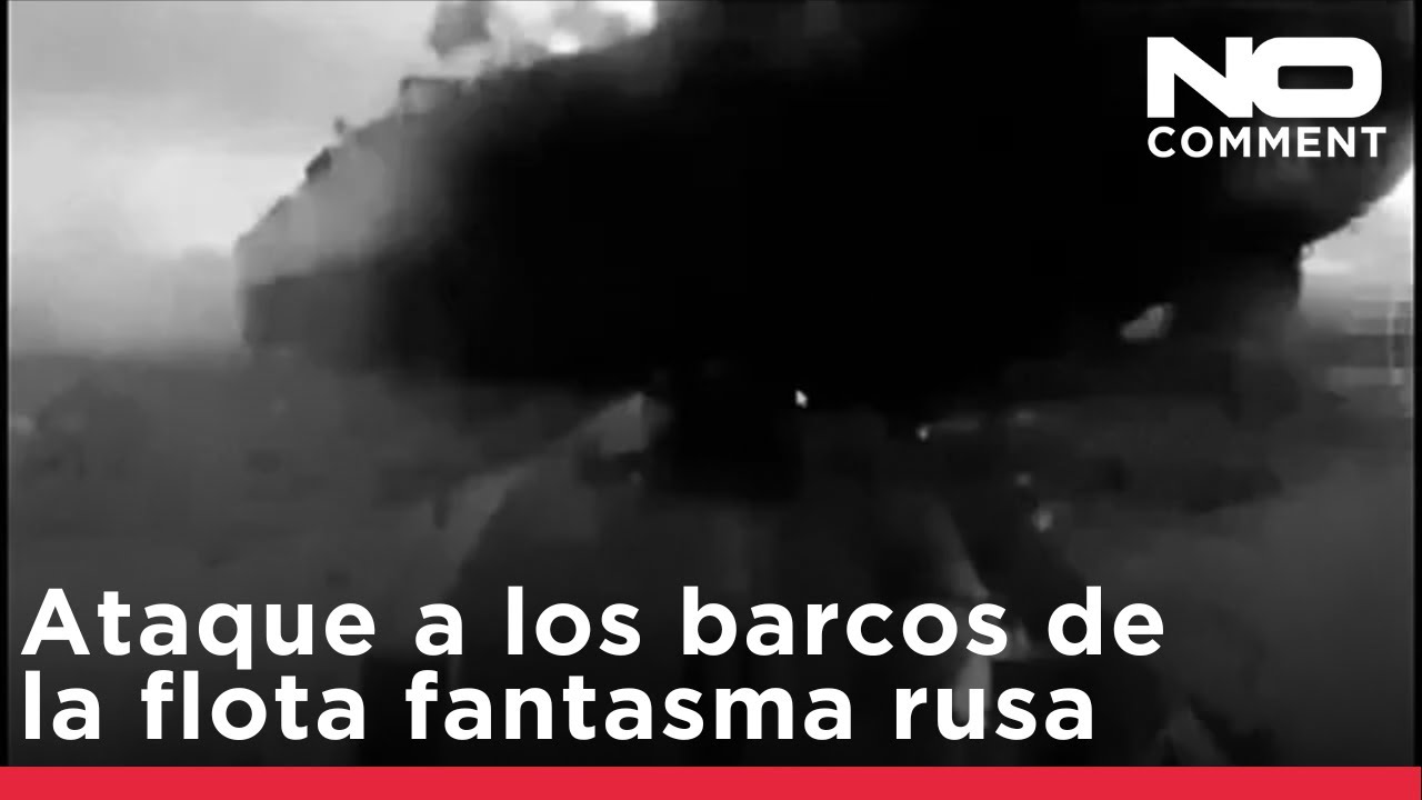 Ucrania difunde un v&iacute;deo del momento en que drones navales atacan petroleros rusos en el mar Negro