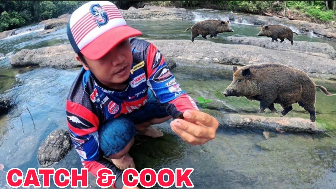 Pugad ng baboy damo Pinuntahan namin magandang ilog Pangunguha ng hapla shell sa ilog Boodle fight