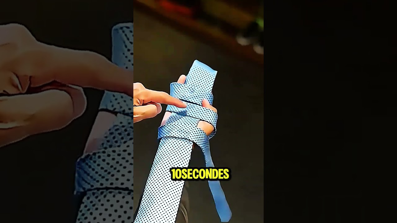 Technique pour faire sa cravate en moins de 10 secondes ! #cravate #noeud #astuce #rapide