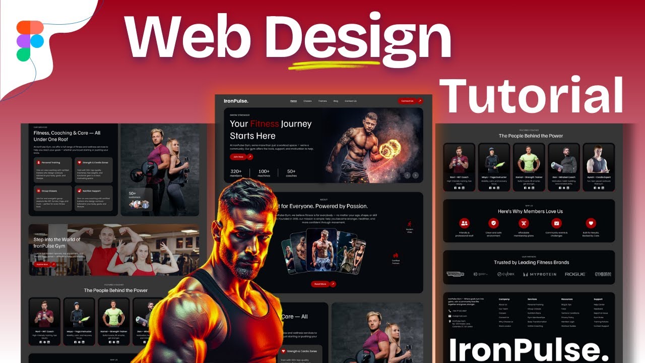 Gym WEBSITE landing page design in Figma (2026)