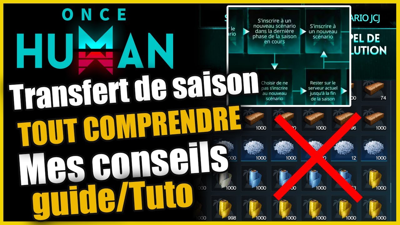 LES SAISONS & LE TRANSFERT + MES CONSEILS (on garde quoi? etc)- Once Human Guide/Tuto FR
