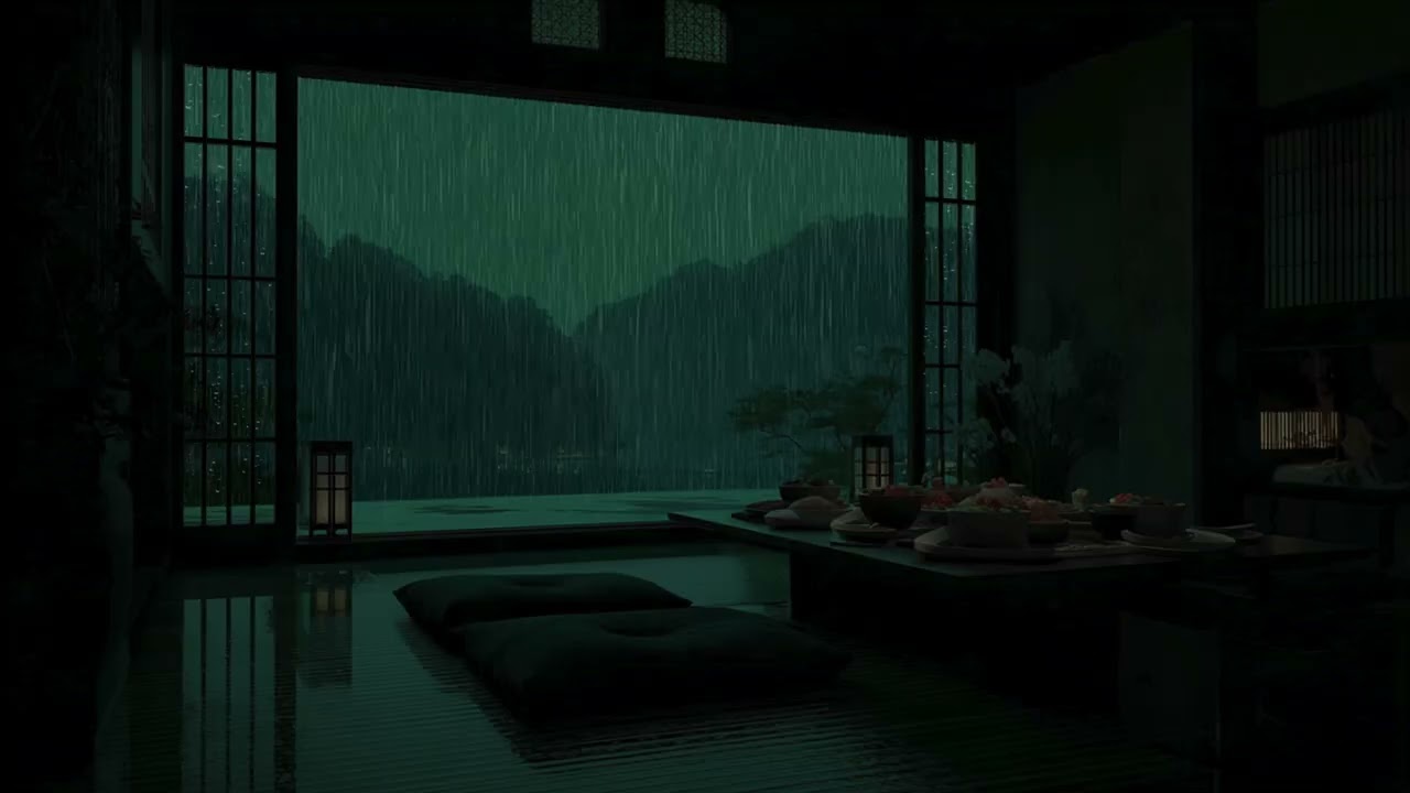 Midnight Rain Inside the Room | Relaxing Sounds for Sleep & Focus