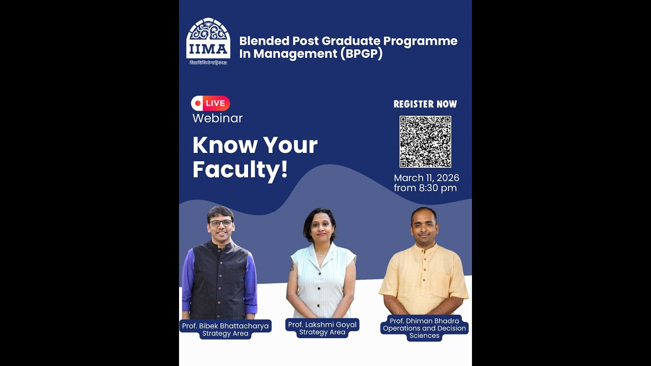 MBA - BPGP Webinar: Know Your Faculty!