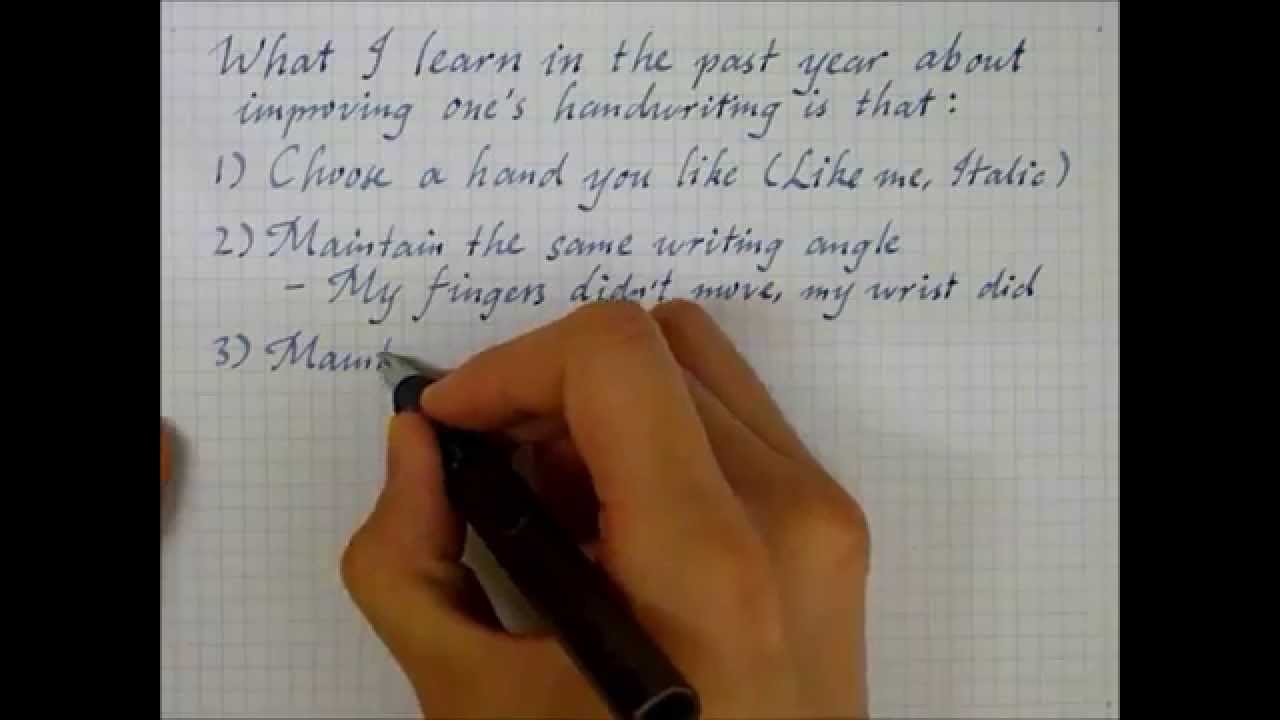 What I learned about handwriting improvement