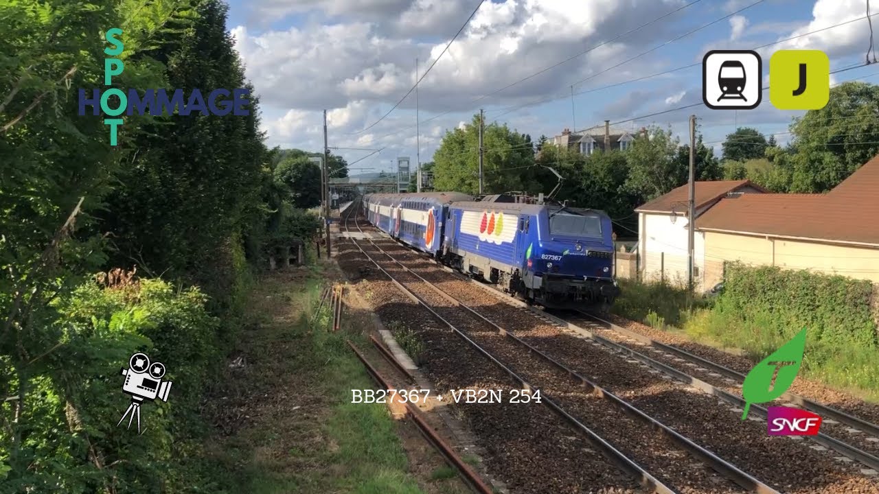 Transilien Ligne J BB27367 et VB2N 254, Train Transilien SNCF
