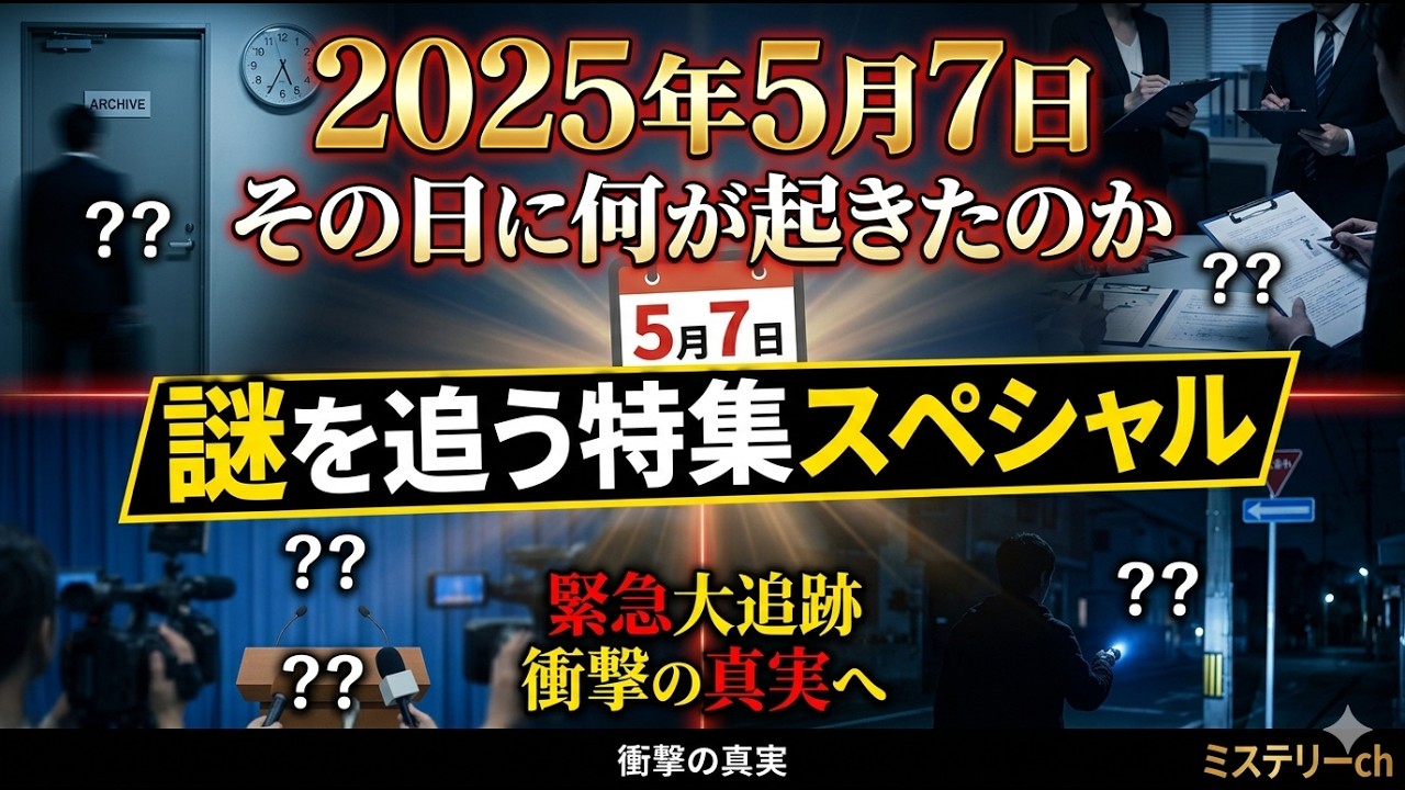 2025年5月7日　その日に何が起きたのか？謎を追う特集スペシャル！！