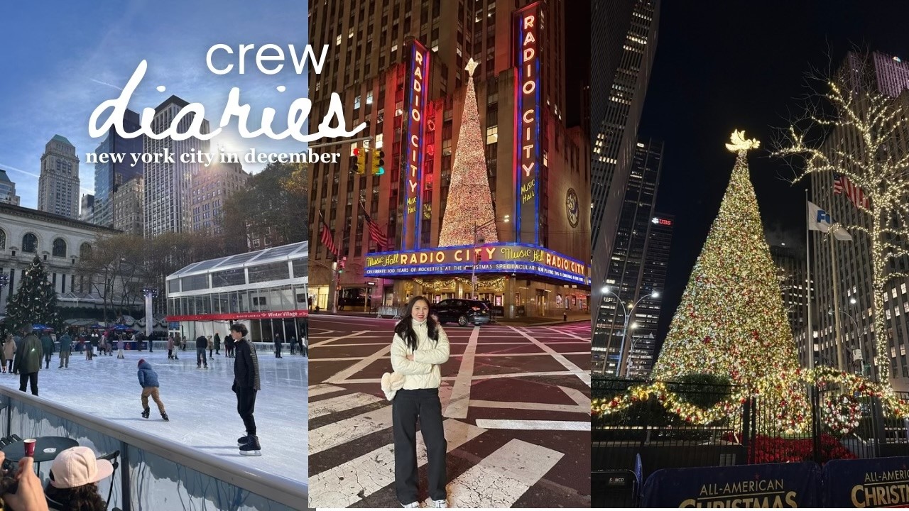 first time seeing new york in december! 🎄 raw vlog | crew diaries ✨