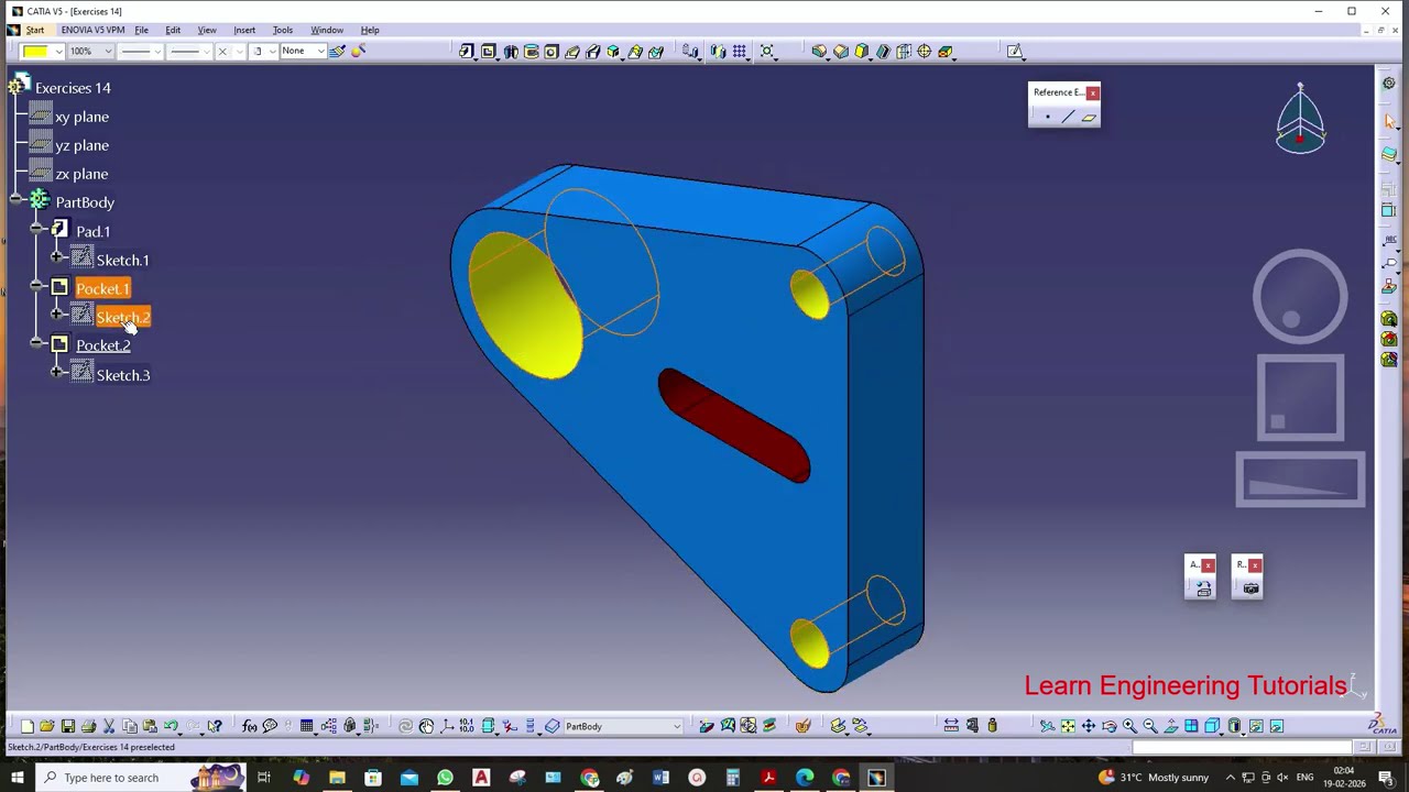 CATIA V5 Basic 3D Model : Exercises-14