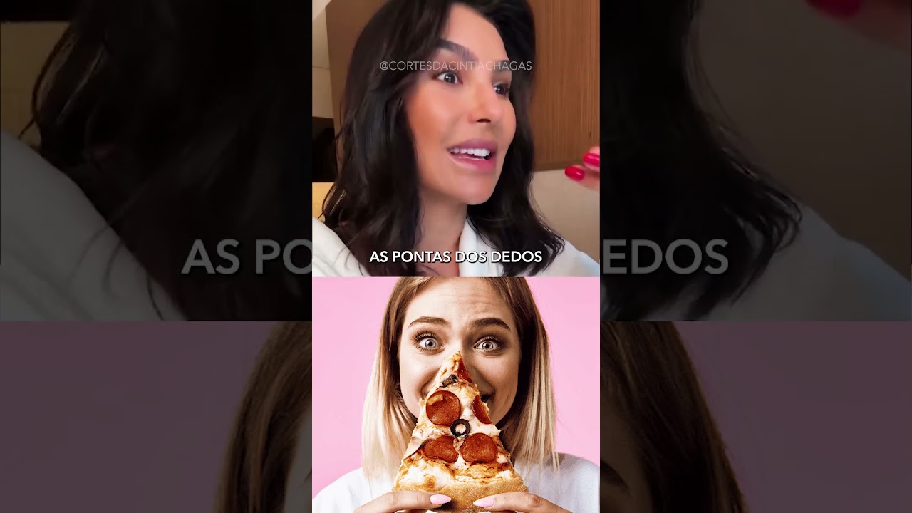 A maneira correta de comer pizza.