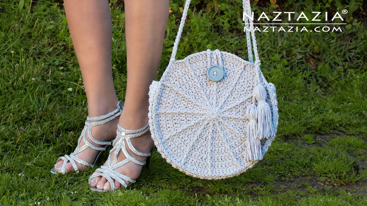 HOW to CROCHET LUNARIA ROUND BAG - Handbag and Purse Design by Naztazia