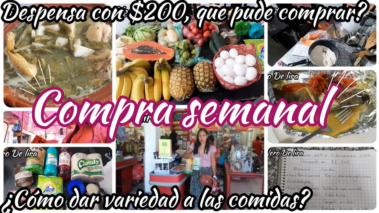 ✔Organización del gasto con  $1,000💸 familia de 6 | 🛒Despensa de $200 | Vero De Lira