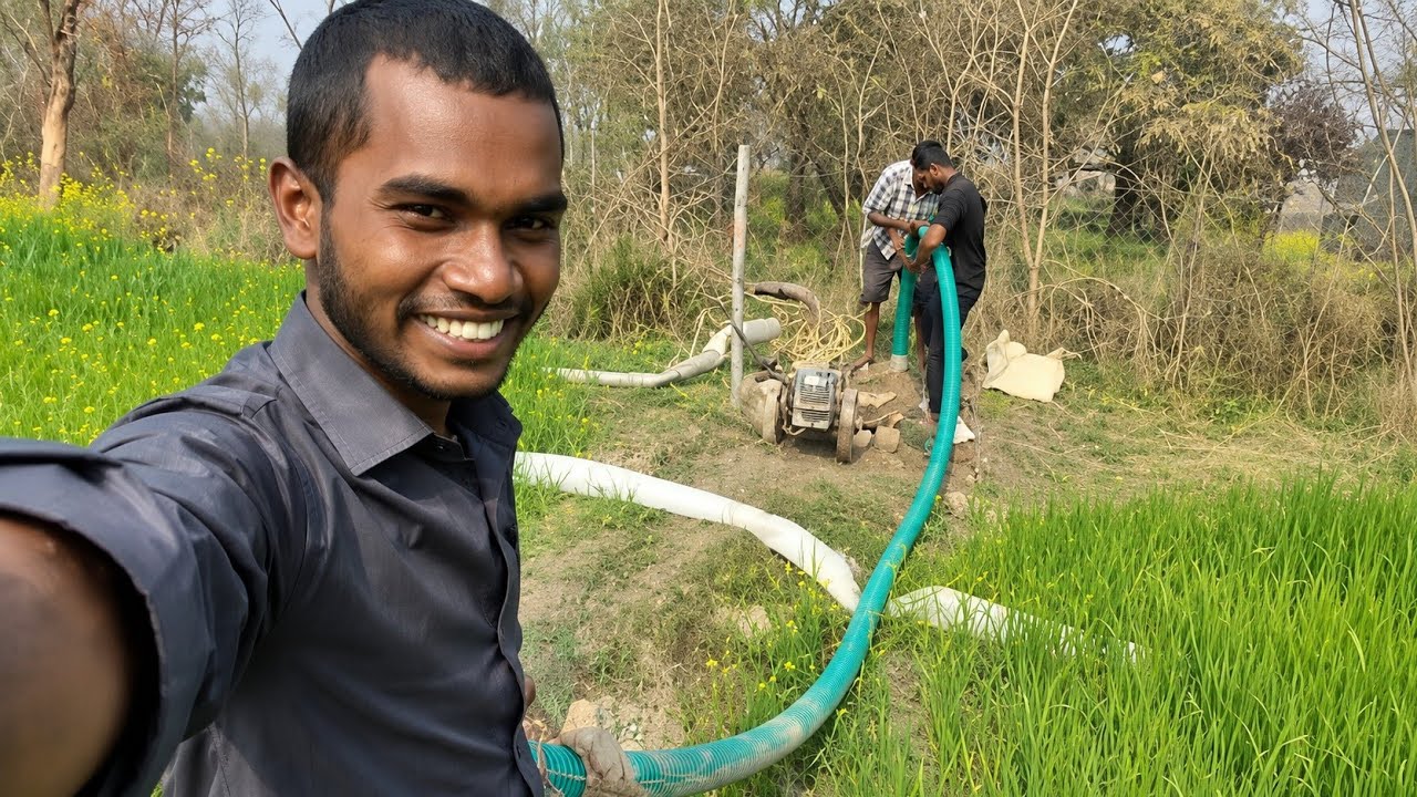 Aaj Sugandh Ka Gehu Ke Khet Me Kis Trah Huyi Sinchai 🌾🌊|| My Village Vlogs 😂