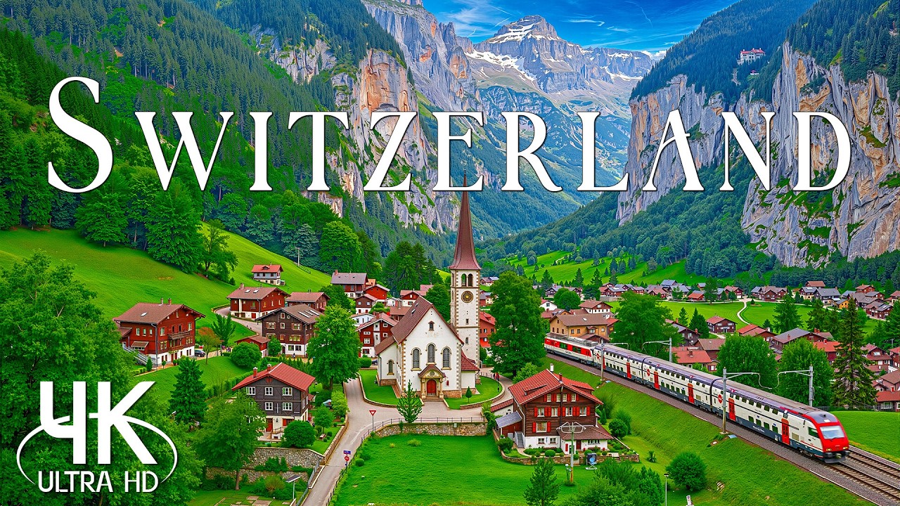 🏔️ Switzerland in 4K 🏔️ | Majestic Alps, Crystal Lakes & Relaxing Alpine Ambience