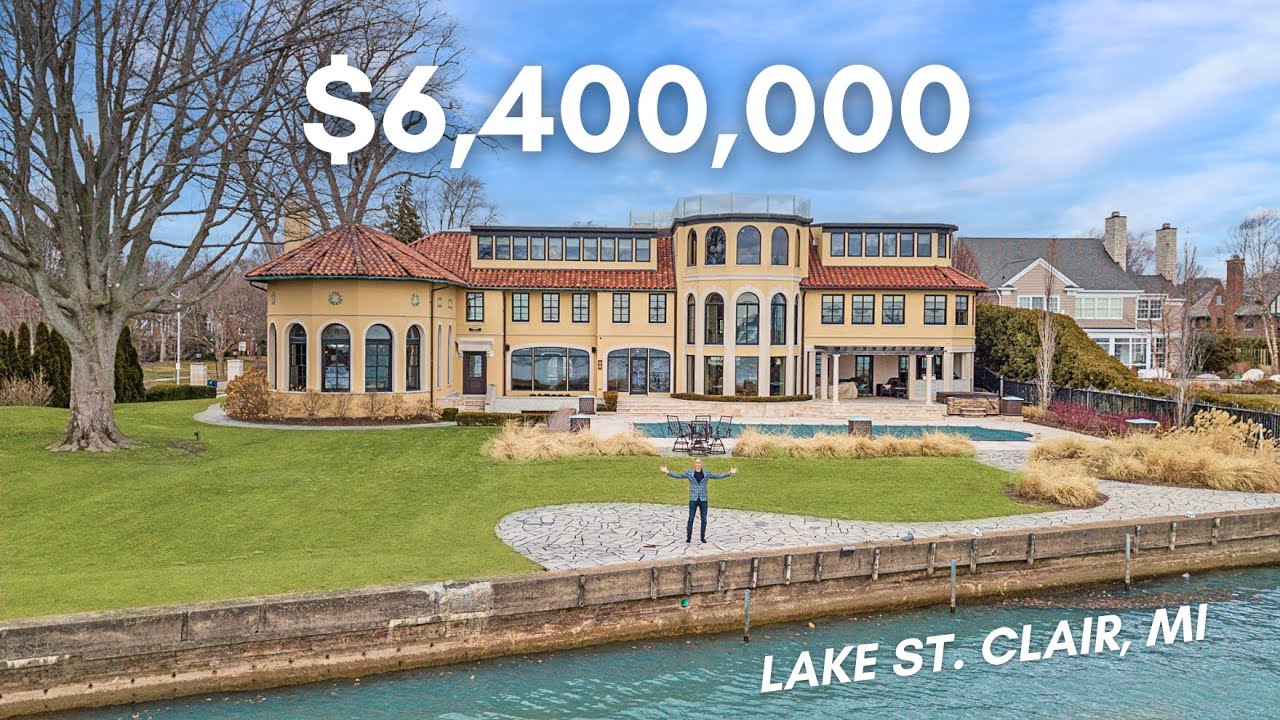 Inside a $6.4 Million Dollar Home on Lake St. Clair | Luxury Real Estate Tour