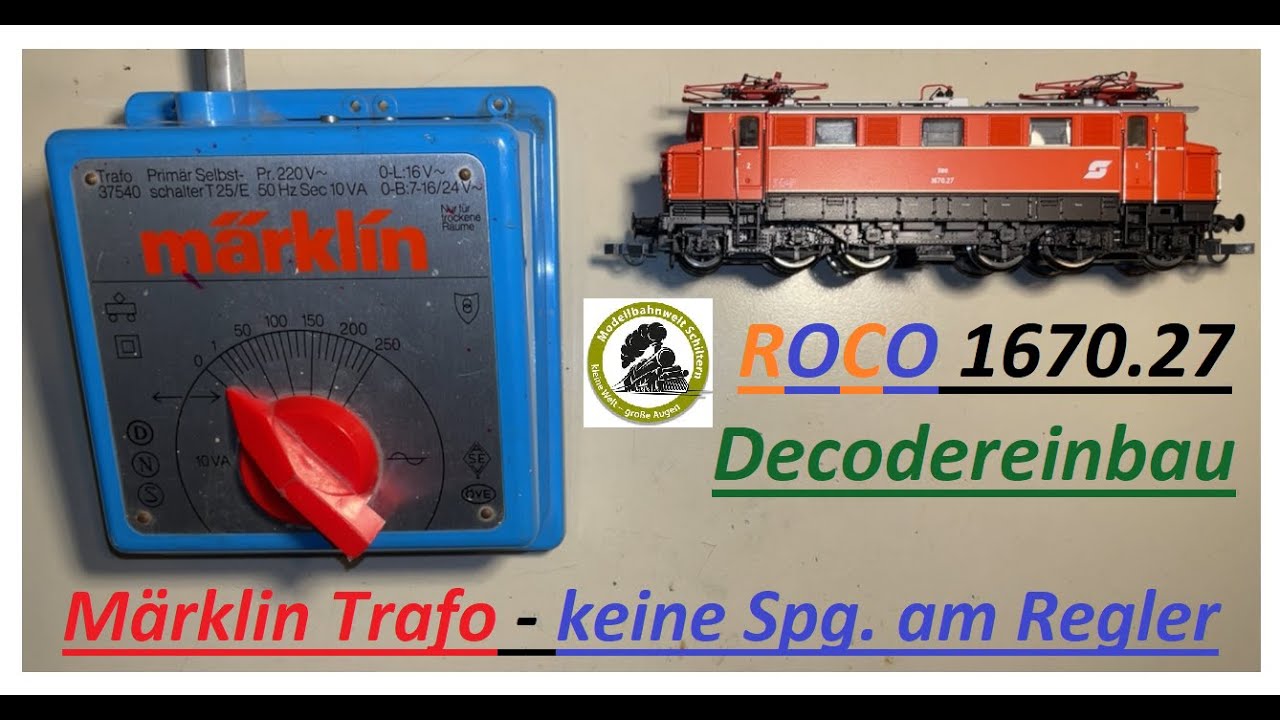 Spontanstream: Märklin Trafo defekt - keine Spannung am Ausgang + Decodereinbau in 1670.27 von Roco